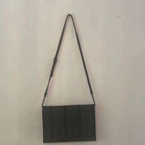 Black leather/ velvet bag Unused